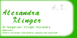 alexandra klinger business card